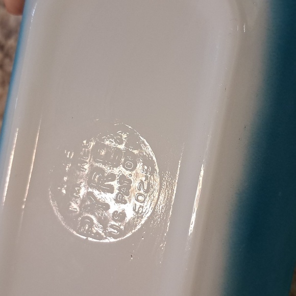 Vintage Pyrex Refrigerator Dish 502-B Major Faded Blue No Lid USA - Picture 7 of 8